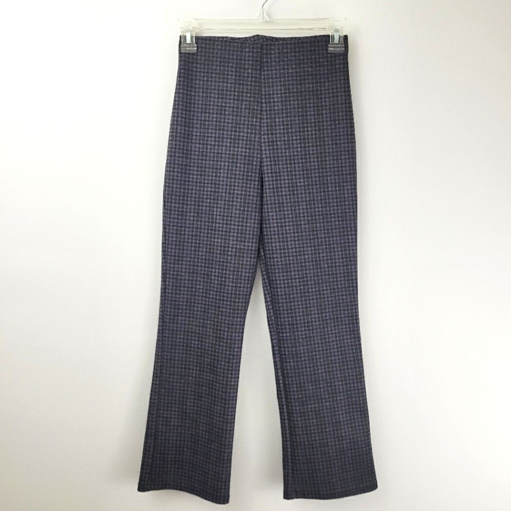 LA HEARTS flat front pull on plaid trouser